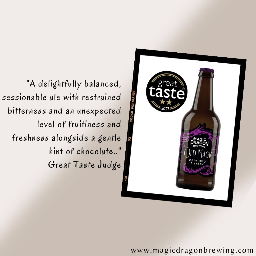 BrewingDragon's tweet photo. Old Magic 3.6% abv won 2 Stars in the Great Taste Awards last year. It's available now from our web shop for nationwide delivery and to collect from the Brewery
https://t.co/q9Q1rQcJzS
#magicdragonbrewing #mildinmay #mildmonth #mildmay #GreatTasteAwards https://t.co/PNZ7XS4SEK