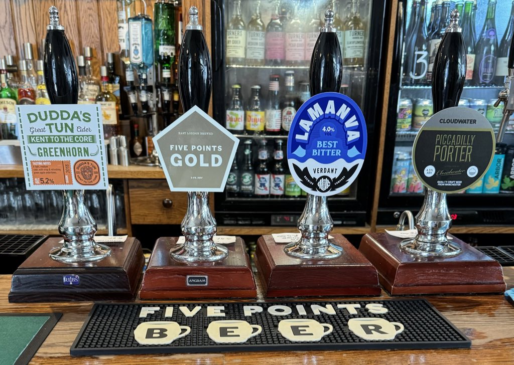 Sutton Arms (@suttonarms) on Twitter photo Glorious sunshine to match the lineup on the pumps
<a href="/DuddasTunCider/">Dudda's Tun Cider</a>
<a href="/FivePointsBrew/">The Five Points</a>
<a href="/VerdantBrew/">Verdant Brewing Co π»</a>
<a href="/cloudwaterbrew/">Cloudwater Brew Co</a> Glorious sunshine to match the lineup on the pumps
<a href="/DuddasTunCider/">Dudda's Tun Cider</a>
<a href="/FivePointsBrew/">The Five Points</a>
<a href="/VerdantBrew/">Verdant Brewing Co π»</a>
<a href="/cloudwaterbrew/">Cloudwater Brew Co</a>
