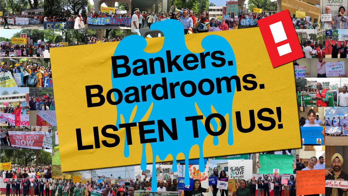 .@Barclays is about to kick off its AGM. As it counts its profits, we are here to remind them to STOP funding new oil & gas causing human rights violations #FixTheFinance flows that are hurting our planet and people NOW! #FundOurFuture @djwhanna fundourfuture.actionaid.org/petition
