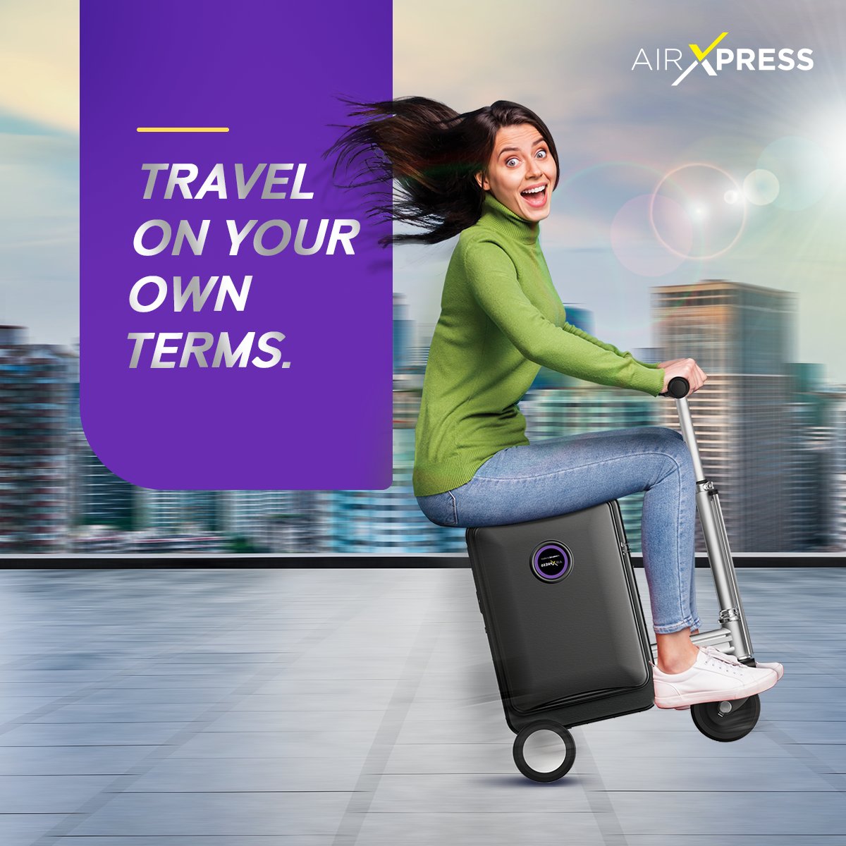 #BeatTheHeat with AirXpress, your personal ride hassle-free summer. 

#AirXpress #TravelWithAirXpress #Suitcase #Trolleybag #LuggageBag #AirXpressByGoldmedal #Goldmedal #GoldmedalIndia #GoldmedalElectricals #SwitchToTheAmazing #BeatTheHeat