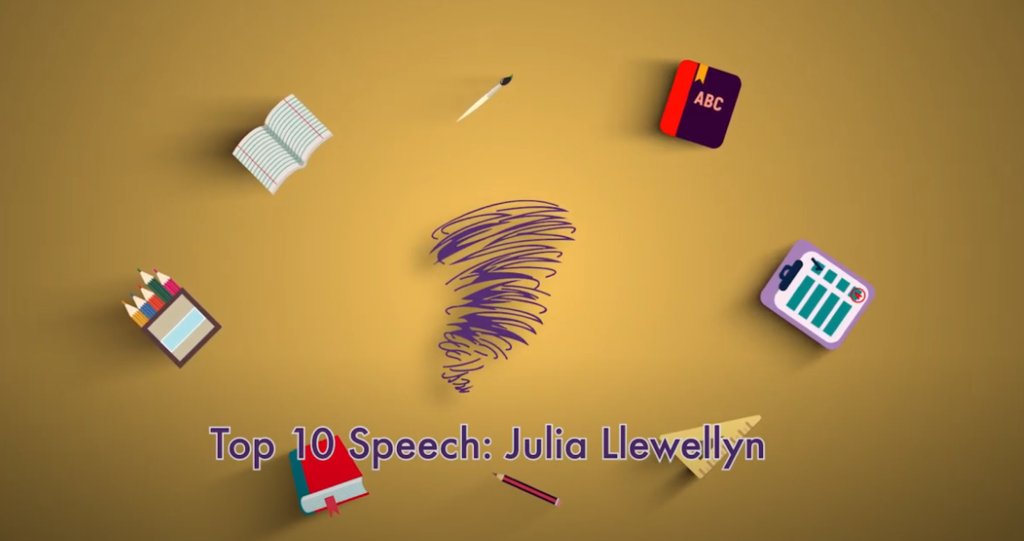 “Go to the games, join the clubs and try to step out of your comfort zone.” Julia Llewellyn stepped outside her comfort zone and hasn’t looked back. She’s grateful for all the memories made. See Julia’s Top 10 Speech here on Showcase Classroom TV: youtu.be/n2_TIJanUsk