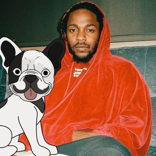 KendogLamar's tweet photo. @Drake , even Kendrick's dog has more bite-sized hits than u. https://t.co/amEeCn8jtm