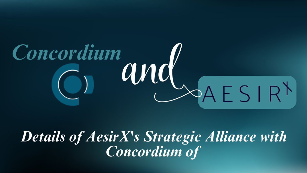 Concordium and AesirX are collaborating to set new benchmarks for regulatory compliance, transparency, and digital operational security. 

Read more using the link 👇
medium.com/@nnantadaniel9…

#ConcordiumAmbassador #AesirX
@ConcordiumNet @aesirxio