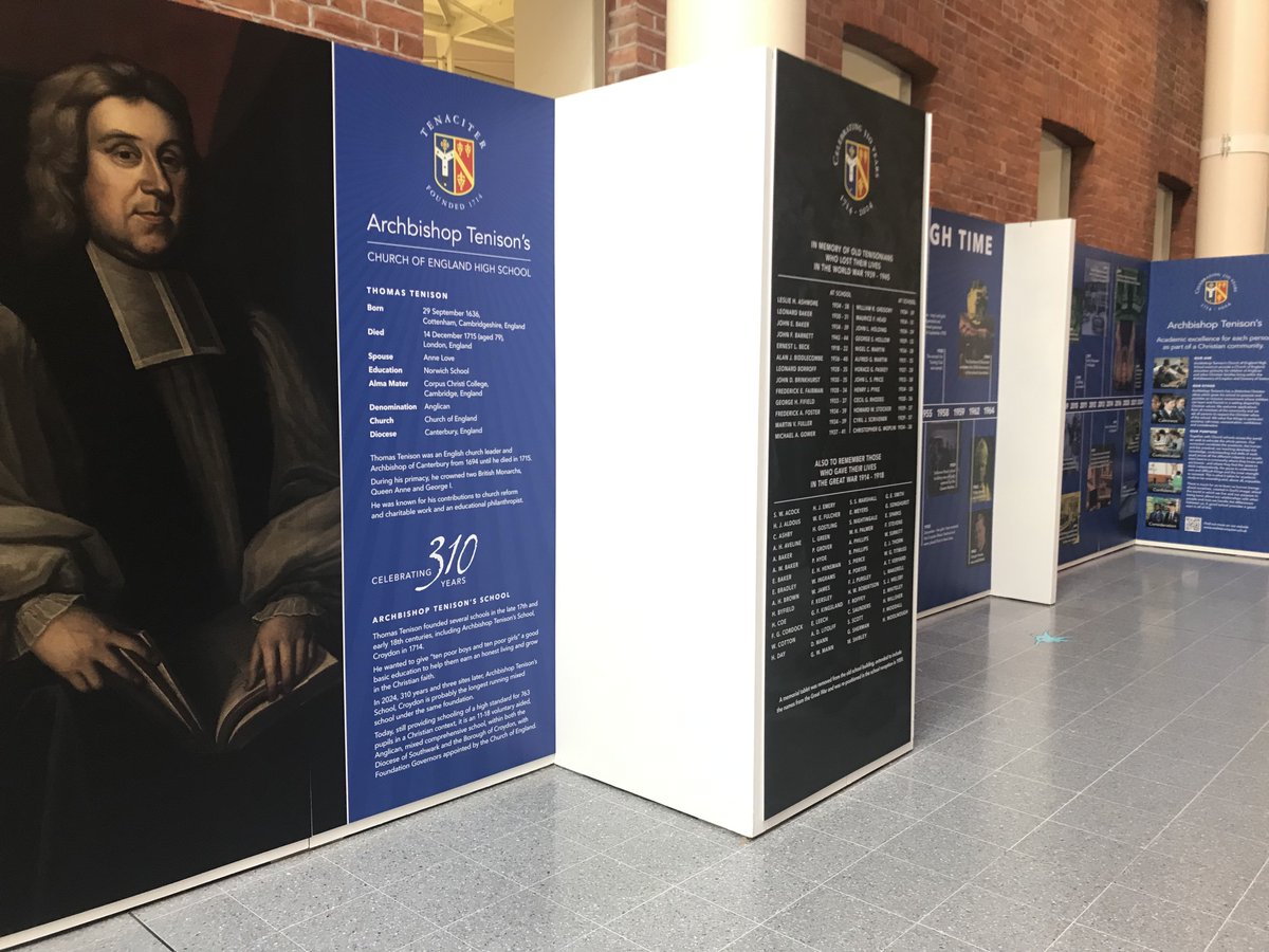 Now open! @archten's new exhibition, 'Tenison's Through Time 1714-2024', is now available to see at the Museum of Croydon. Celebrating their 310th anniversary! 🎉 🆓Free entry 📅 Sat 4 May - Fri 31 May ⏲️ Mon-Fri 9am-7pm & Sat 9-5pm 📍Croydon Clocktower Atrium