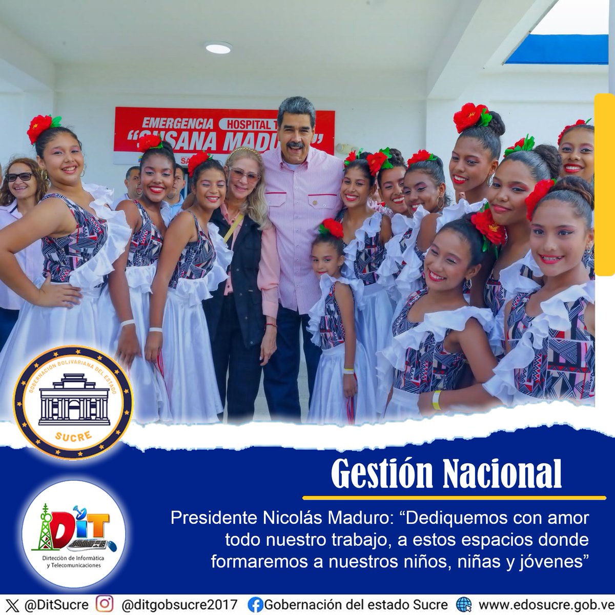 DitSucre's tweet photo. 🗣️Pdte. @NicolasMaduro : Dediquemos con amor todo nuestro trabajo, a espacios donde formaremos a nuestros niños,niñas y jóvenes herederos de la patria, continuemos con el Sistema del 1X10 del Buen Gobierno y las @Bricomiles para seguir fortaleciendo

#NadieDetieneAlPuebloValiente https://t.co/fDtazo9TDh