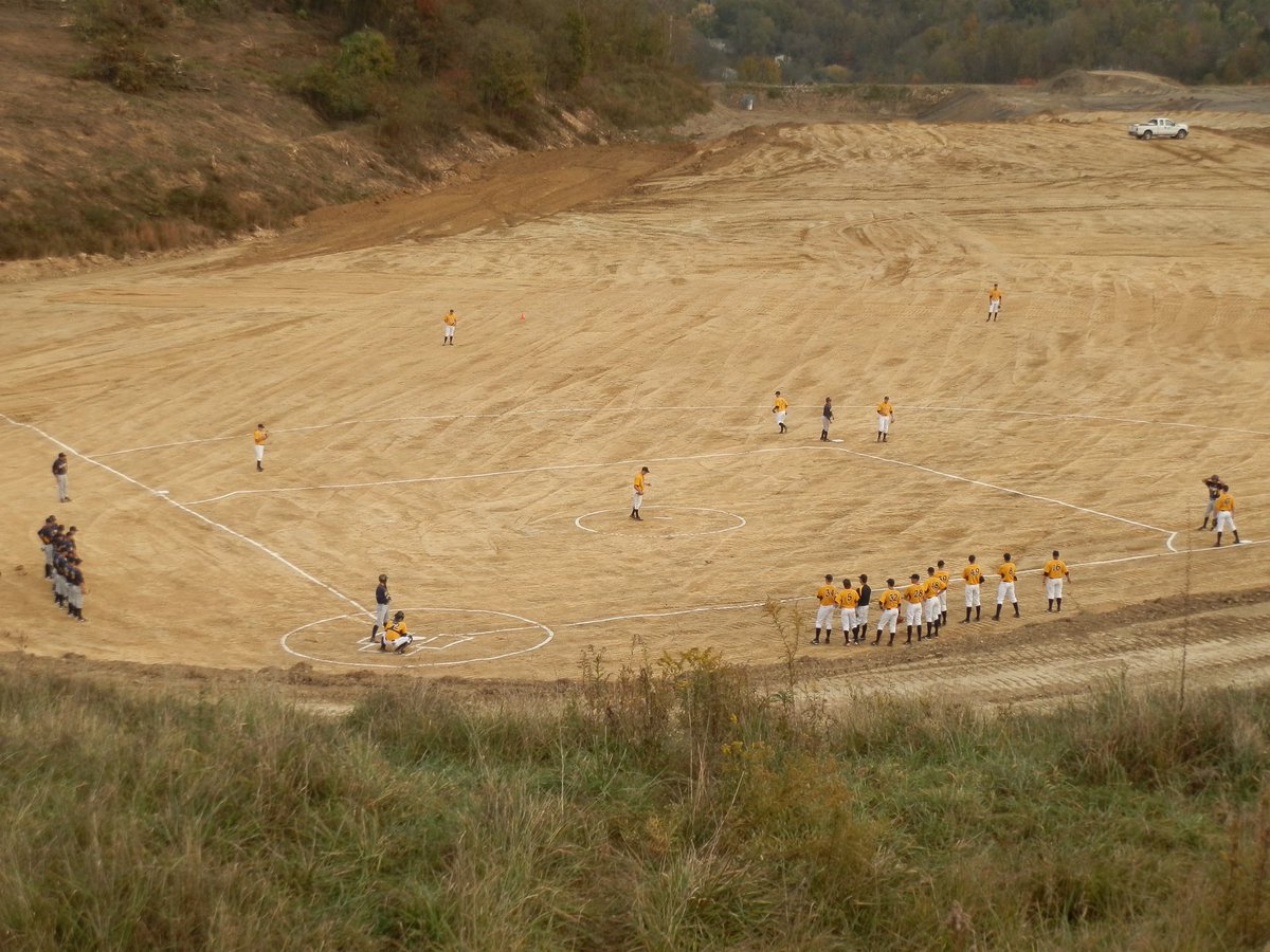AmandaMazey's tweet photo. Fun to look back to 10-29-13 to now and see what would be become of @WVUBaseball. 

@CoachMazey playing a game on the dirt to give the guys a sense of what the future would look like. https://t.co/8HpCFB7XIh