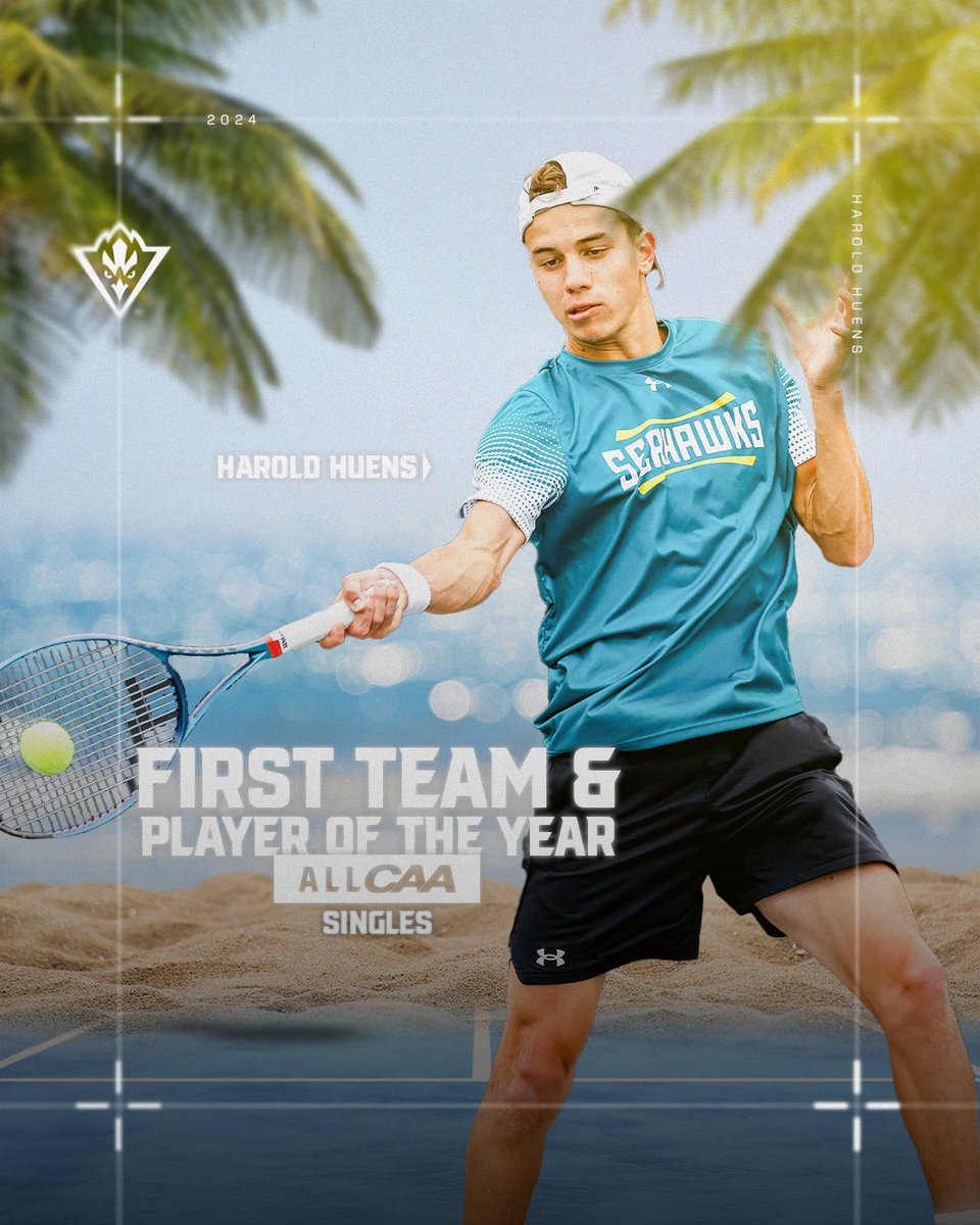 UNCW’s Harold Huens was honored as the @CAASports Player of the Year to headline an impressive honors haul for the Seahawks the league announced on Wednesday. bit.ly/3UwfU6C #caatennis #ncaatennis #collegetennis