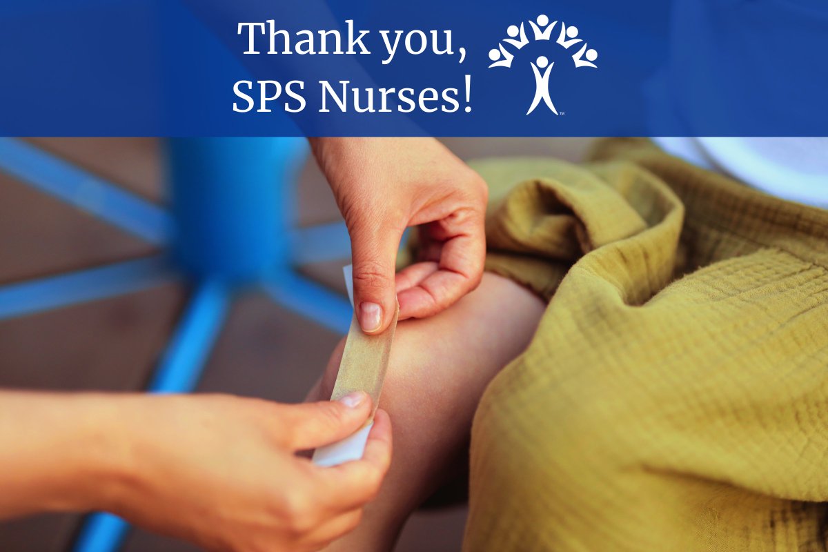 Bandages, ice packs, fever checks, health care plan management and more. Our 44 nurses across 55 buildings that support nearly 30K students so they can learn in a healthy and safe environment. Say “Thanks!” to your school’s nurse today! #SPSPromise #BuiltOnLove