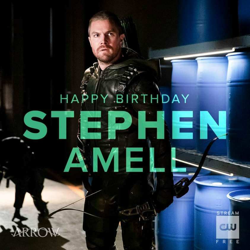 Happy Birthday @StephenAmell! 😜🎂🎉
@CW_Arrow 
#HappyBirthdayStephenAmell 💚🏹

#GreenArrow  #OliverQueen