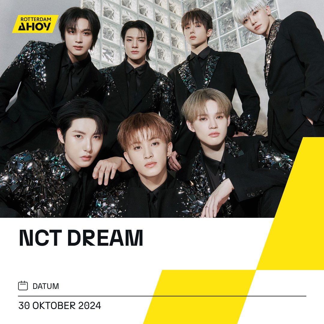 K-pop groep NCT Dreams komt op 30 oktober 2024 voor het eerst naar Nederland.🎶

Tickets zijn vanaf 17 mei om 10:00 uur verkrijgbaar via Ticketmaster.

Schrijf je in voor de Event Alert en krijg toegang tot de exclusieve presale via www3.actito.com/wf/207033/123/…

#nctdream #ahoy #kpop