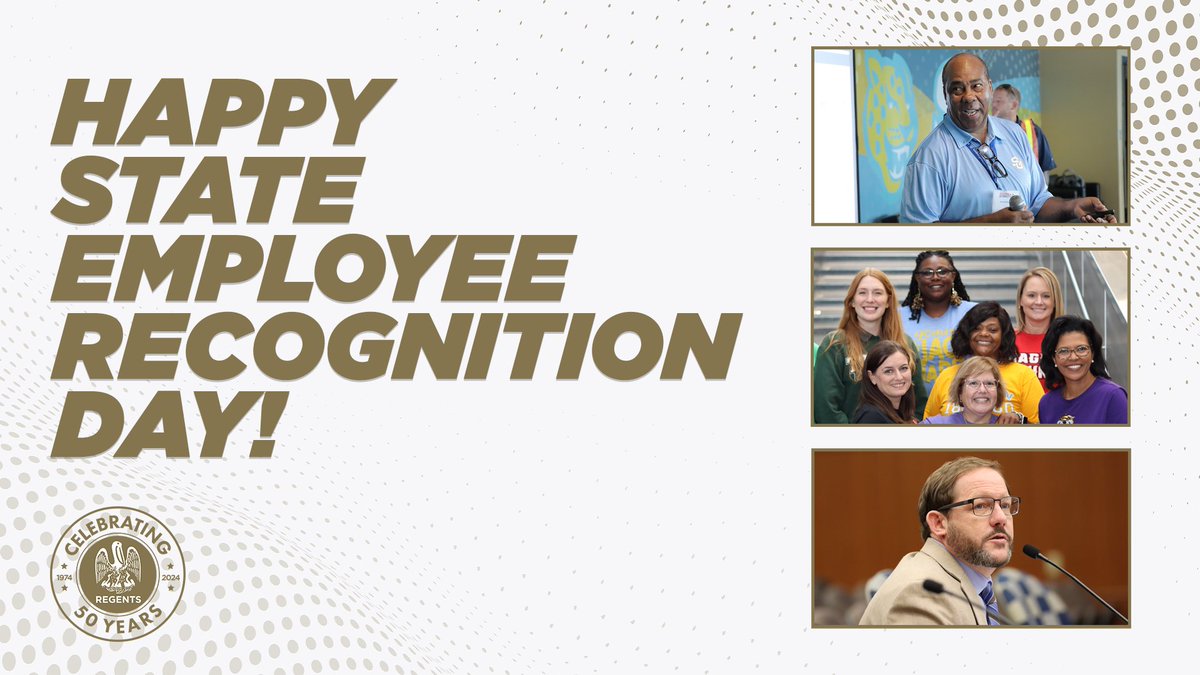 Regents staff are dedicated to serving Louisiana's higher education community and ensuring the prosperity of our state. Thank you to the amazing 250 employees, interns, and student workers across Regents, @LOSFA, and @LUMCONscience for making a difference every day! #SERW2024