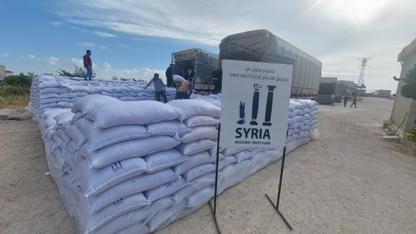 An SRTF multi-phased #Food_Security project receives a #shipment of 477 MT of soft #wheat out of a total of 4,000 MT to be supplied under this project that is estimated to benefit around 300,000 people/month in ten targeted communities in Northern #Aleppo.

#SDG2 #SDG3 #SDG10…