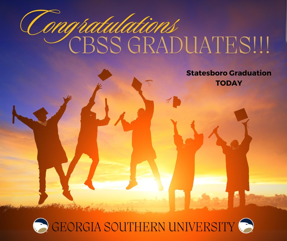 GaSouthernCBSS's tweet photo. Today is the day, Statesboro CBSS graduates!! We'll see y'all at Paulson Stadium at 10 AM! #GeorgiaSouthern #Graduation #Congratulations #Celebrate https://t.co/k7m55vpWMT