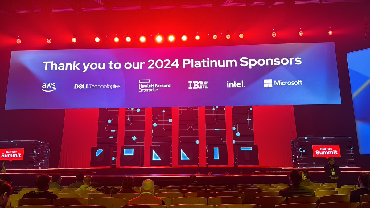 Day Two to kick off soon at #RHSummit shout out to all the platinum sponsors
@theCUBEresearch