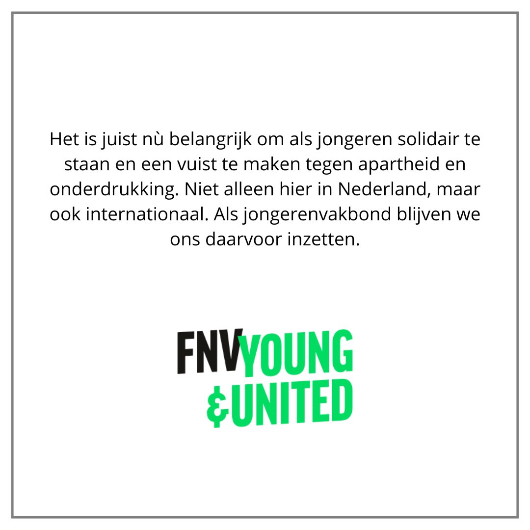 Het is juist nú belangrijk om een vuist te maken tegen apartheid en onderdrukking. Wij staan achter onze leden die zich uit willen spreken tegen de banden van hun werkgever of onderwijsinstelling met de voortdurende genocide in Gaza 🪧✊.

#Vreedzaamprotest