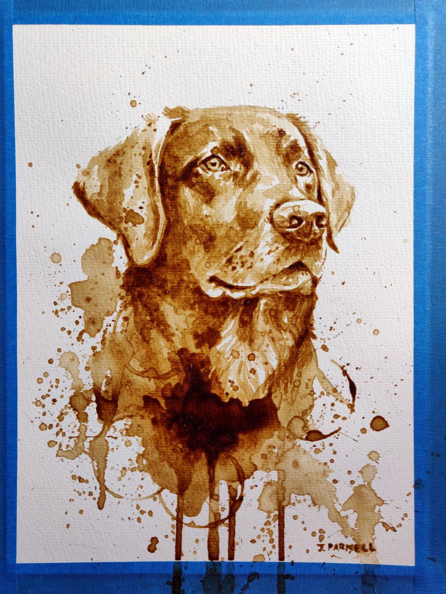 Here's the coffee painting of a Labrador Retriever from yesterday's live stream youtube.com/live/E3qfUy0UG… Enjoy!

#art #painting #coffee #coffeepainting #labrador #labradorretriever #dogg #creativity