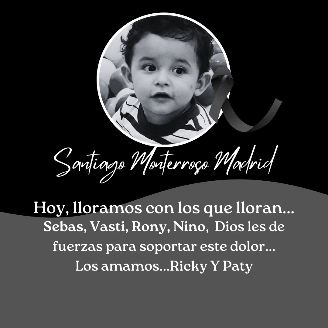 rickymarrolec's tweet photo. Hoy es día de luto, duelo y dolor. Es tiempo de llorar con los que lloran y acompañar. El hijo de Sebastian y Vasti Monterroso, nietecito de mis amados Pastores Rony y Nino Madrid pasó a formar parte del equipo de ángeles del cielo. Siento su dolor como el mío, sé lo que se vive en carne propia. Amigos, hoy...lloramos, hoy, acompañamos. 😢