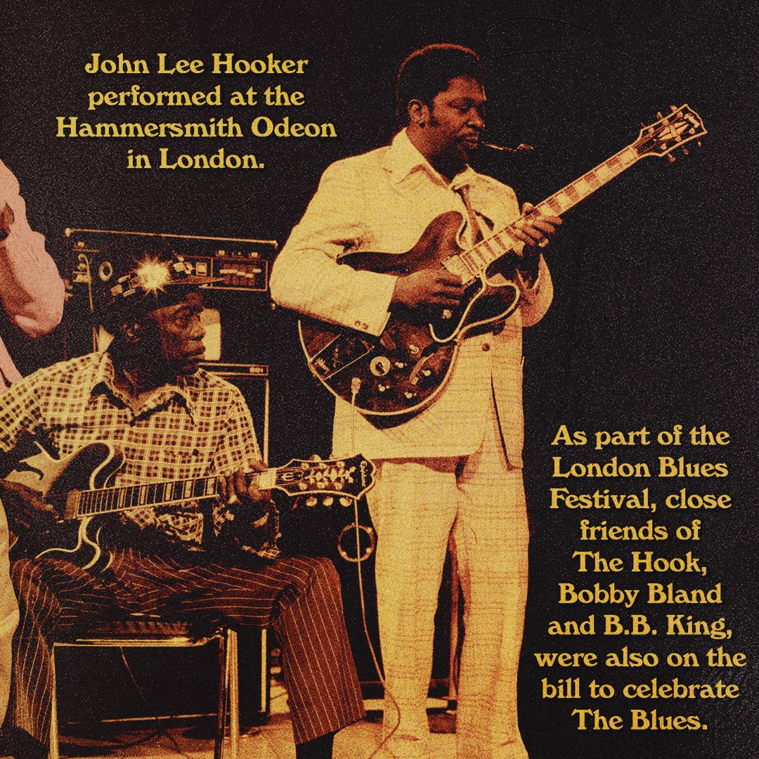 In May 1982, John Lee Hooker performed at the Hammersmith Odeon in London.

Photos courtesy of Getty Images.

#JohnLeeHooker