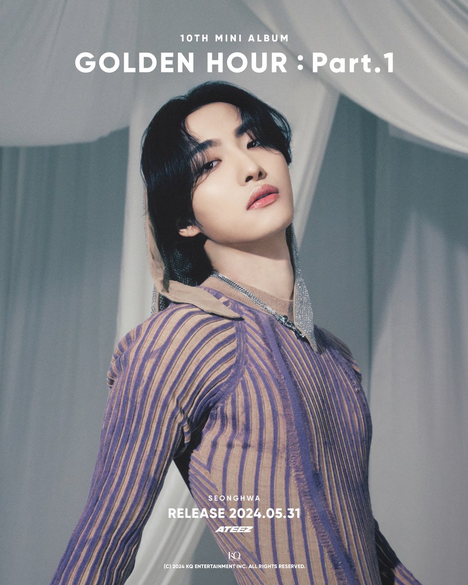 ATEEZofficial's tweet image. [📷] ATEEZ(에이티즈) GOLDEN HOUR : Part.1 Concept Photo 3
⠀
#SEONGHWA #성화
⠀
2024. 05. 31 RELEASE
⠀
#ATEEZ #에이티즈
#GOLDENHOUR #GOLDENHOUR_Part1
