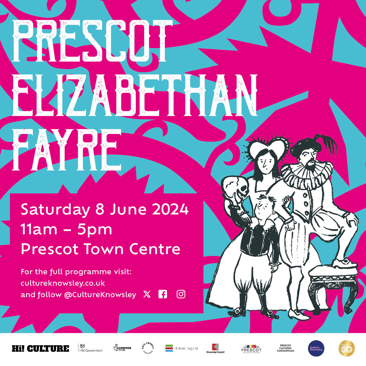 🎉 One month today! It's the Prescot #ElizabethanFayre 🎉 This brilliant fayre celebrates the town's special history and heritage and there will be plenty for everyone to enjoy. Find out more about what's happening on the day orlo.uk/rfrGm