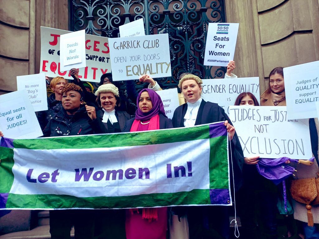 Despite women having practised law for a long time, the legal profession has struggled with representation, systemic inequality and being accountable to the wider public. Pleased to see that following campaigning and protests outside the Garrick Club, women will now be let in!