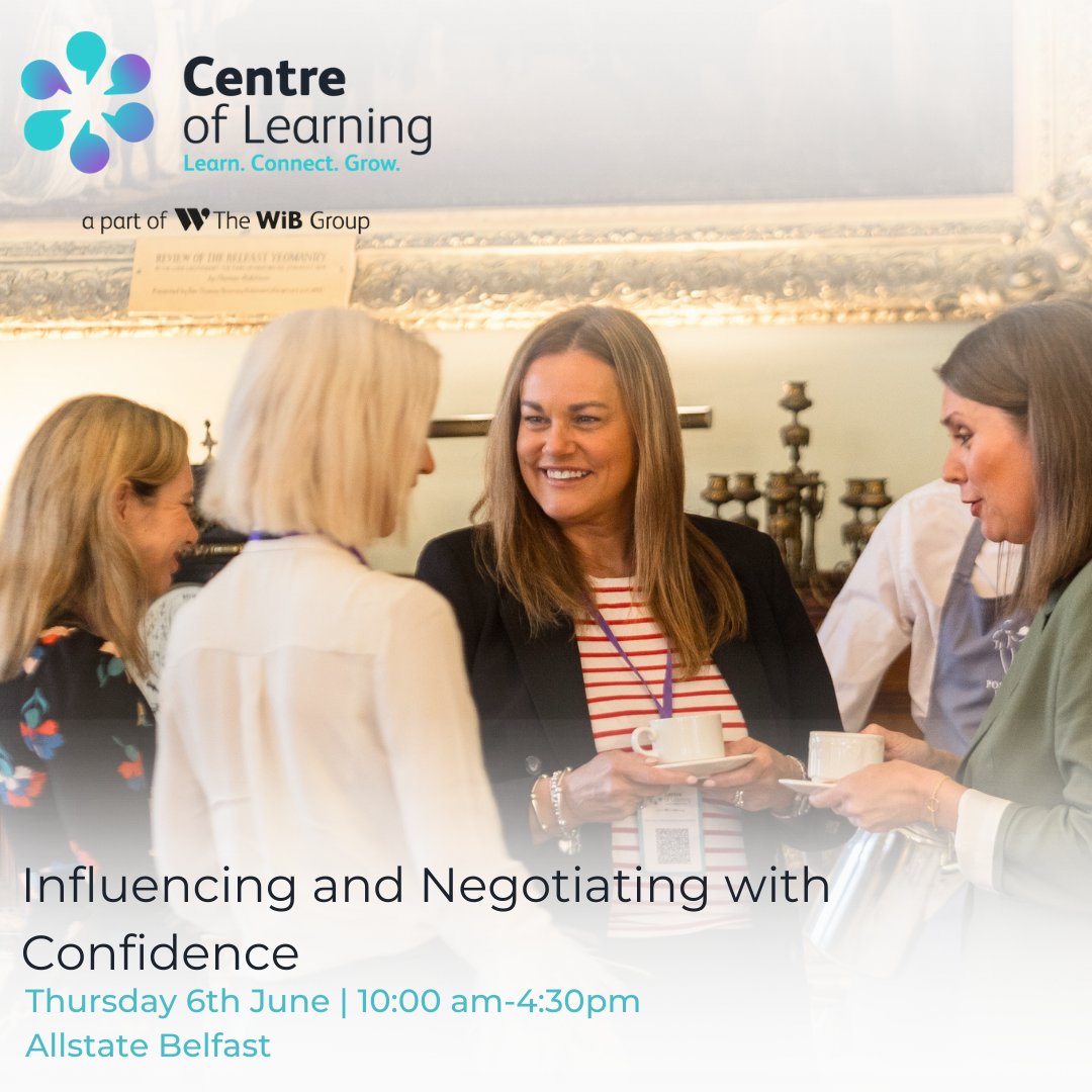 Join The Centre of Learning on the 6th June with @unamcsorley1 to unlock stronger relationships, impactful negotiation techniques and influence with confidence. Limited places available, book now: bityl.co/Pld