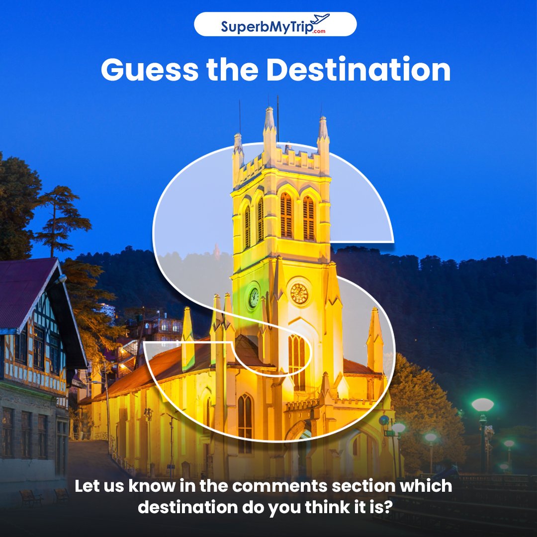Test your wanderlust knowledge with our #GuessTheDestination challenge! Comment below and let us know.✨
Hint: Queen of Hills

#GuessChallenge #guessthelocation #GameOn #Location #destination #shimla #shimladiaries #shimlahills #shimlatourism #queenofhills #superbmytrip