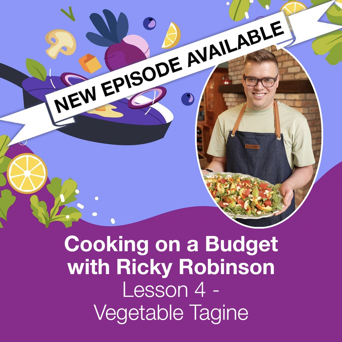 In the fourth episode of our online cooking series, self-taught home cook Ricky Robinson introduces us to the world of one-pot wonders with his Vegetable Tagine recipe. 🤤 Post a picture of your dish and tag @librariesni and @rickyrob. Watch now 👉 tinyurl.com/tw-lnicookalong