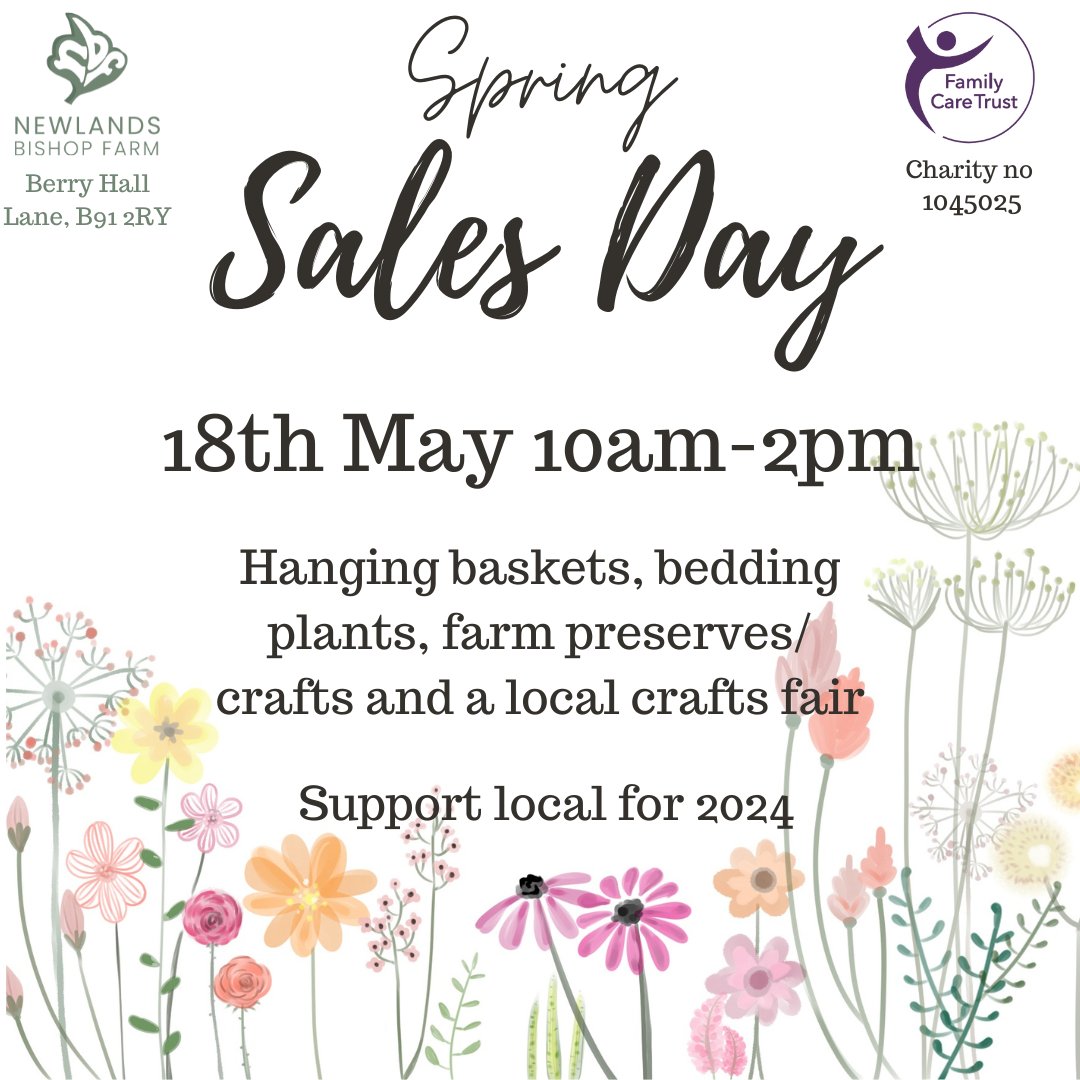 Our Spring Craft Fair is just around the corner, blossoming with creativity and handmade delights! 🎨🌼 Save the date and join us for a day filled with unique crafts, vibrant colours, and the spirit of spring. 

18th May 2024
10am-2pm 
Berrys cafe Open