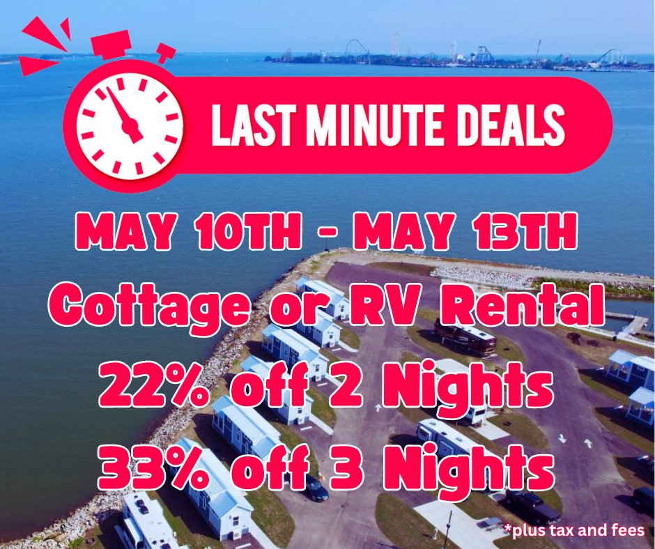 bayfrontresort's tweet photo. Need a last-minute getaway? Stay with us and get a discount this weekend! Call to receive the discount (419) 502-2555. https://t.co/urYFi6O25T