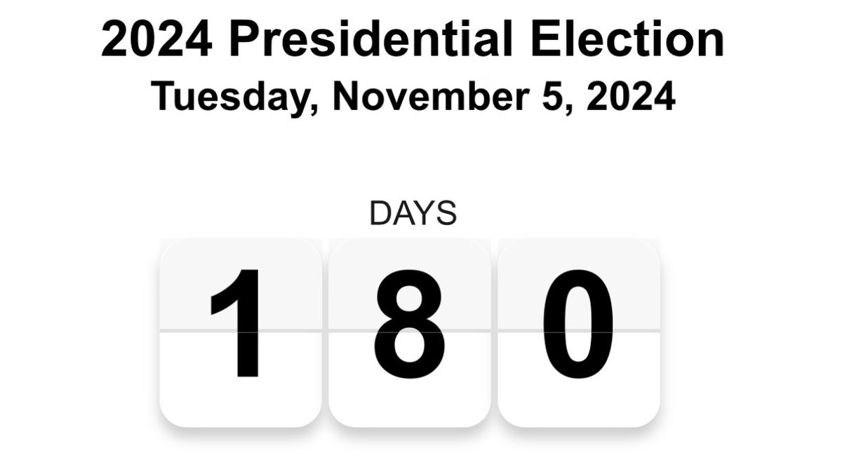 I will vote for President Trump in 180 more days!