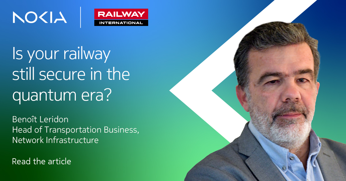 Don't let quantum threats derail your railway operations! Stay ahead of the curve with our latest article on securing your railway in the quantum era. Know more: nokia.ly/3UQjycO