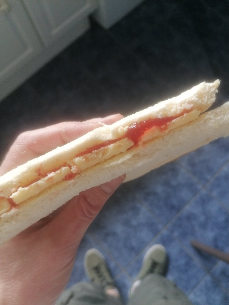 Cheese and jam.#Sandwich for #Lunch, #MyFavourite