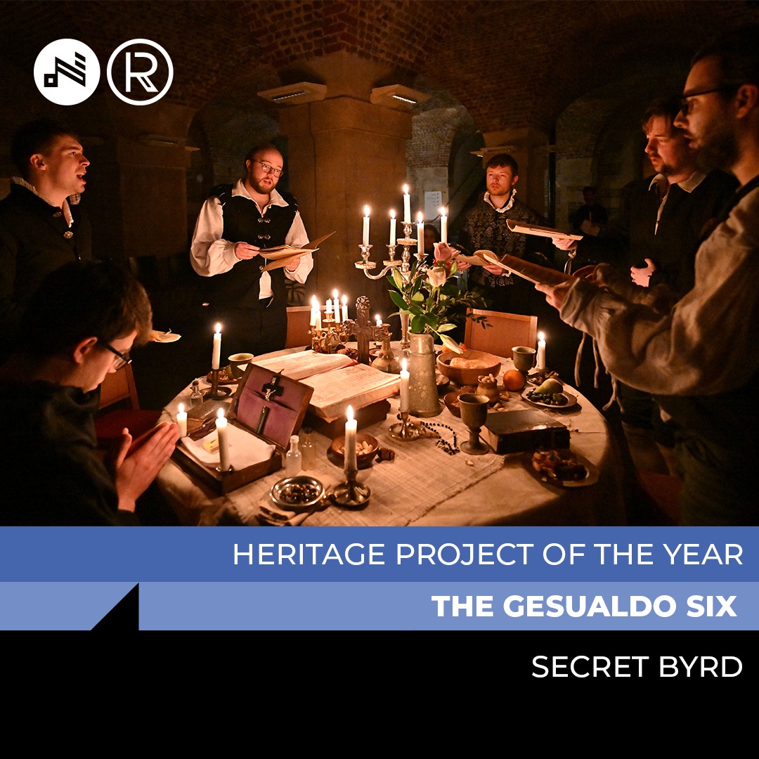 .@TheGesualdoSix's 'Secret Byrd', the extraordinary theatrical concert which celebrates the 400 year legacy of composer William Byrd, has been nominated for Heritage Project of the Year by @REMA_EarlyMusic! To learn more about the project, visit: thegesualdosix.co.uk/secret-byrd/