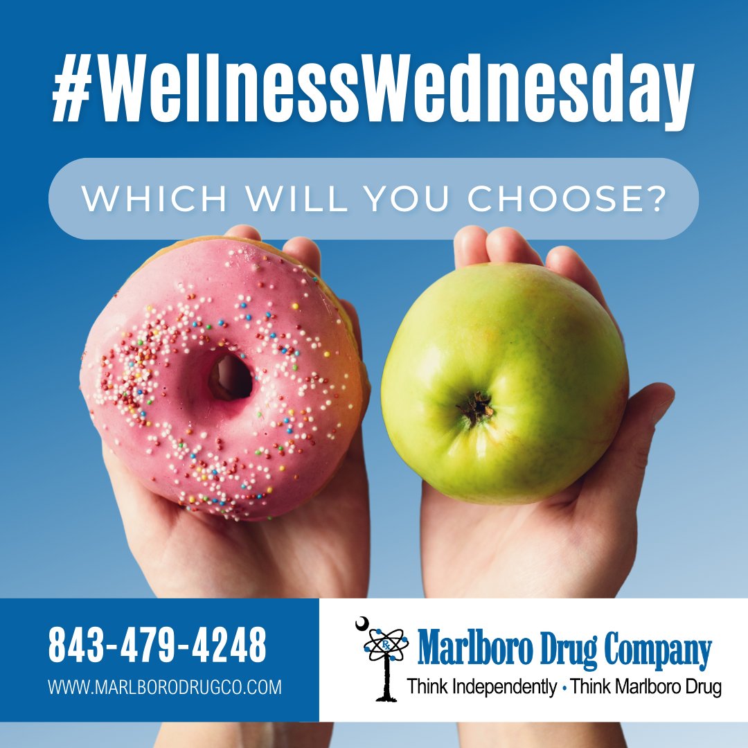 Happy #WellnessWednesday! Let’s make today tasty and healthy. Swap one snack today for a healthier option! 🍩➡️🍏 Will you pick an apple over a donut, or perhaps a smoothie instead of soda?

#HealthySwap #SnackSmart #HealthySnack