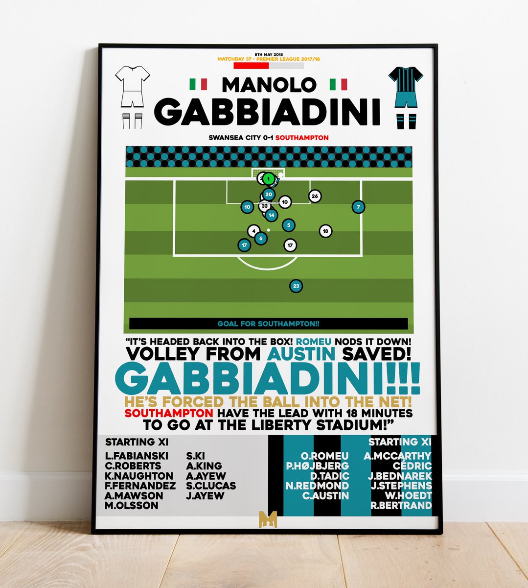 On This Day 6 Years Ago📆 A Manolo Gabbiadini Winner to claim Premier League Survival for Saints😇🇮🇹 CODE: ‘SAINTS’ For 15% Off All SFC Items✅ ➡️ mezzaladesigns.co.uk/collections/so… #Saintsfc @SaintsSocialite