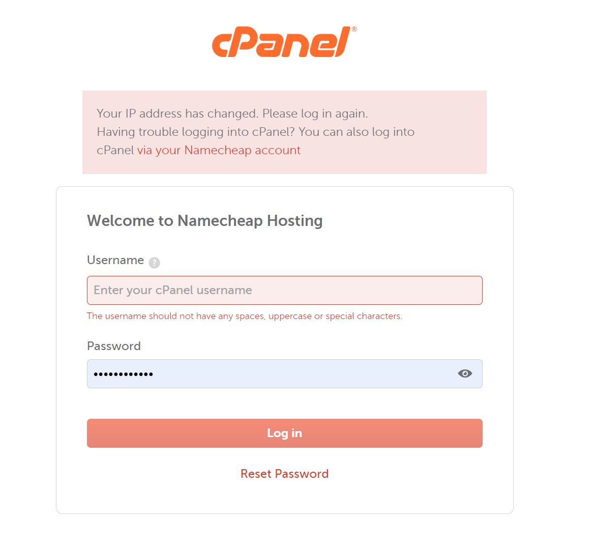 Is there a way to fix this error that keeps popping up when trying to access cPanel?
#namecheap #cPanel