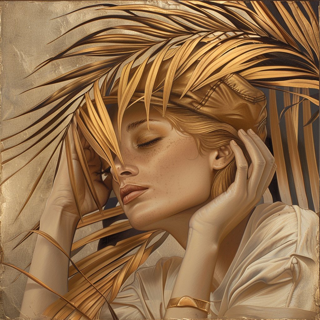 #MJV6

golden palm leaf Peter Howson Michael Parkes --v 6.0

Remix & enjoy 🤣