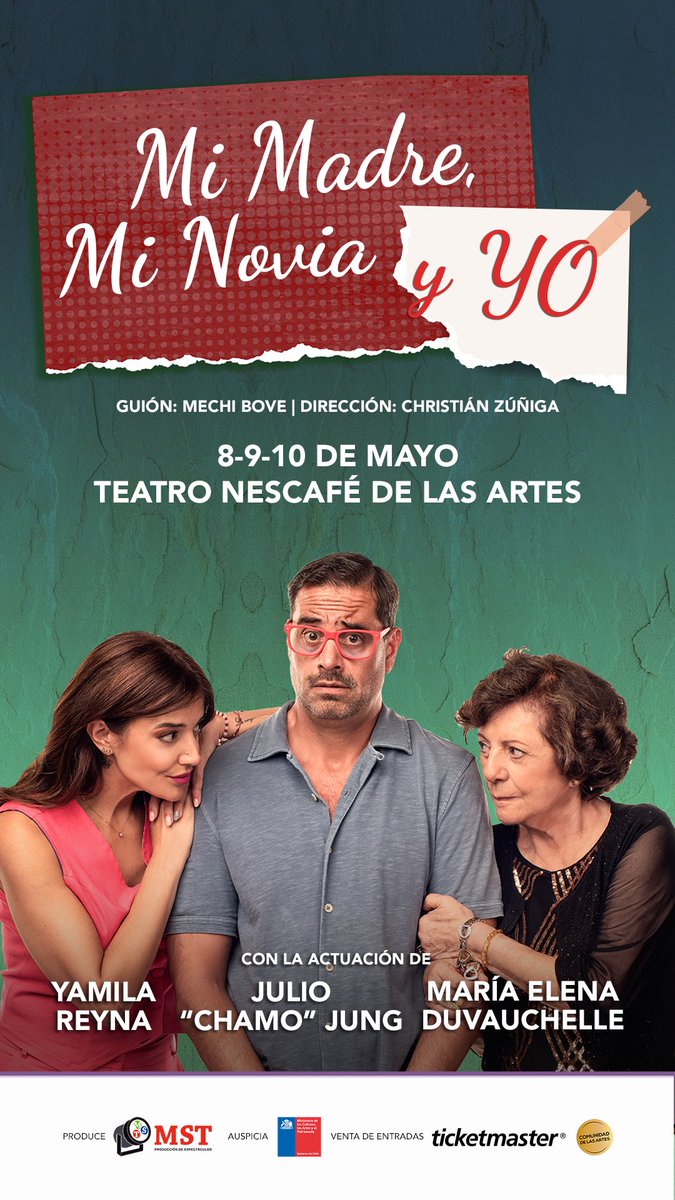 Y se fue la bolita!! 
Desde hoy “Mi Madre Mi Novia Y Yo” <a href="/Teatro_NESCAFE/">TEATRO NESCAFÉ DE LAS ARTES</a> 8-9-10 de mayo entradas <a href="/ticketmastercl/">Ticketmaster Chile</a>  #panorama #diadelamadre #comedia #imperdible