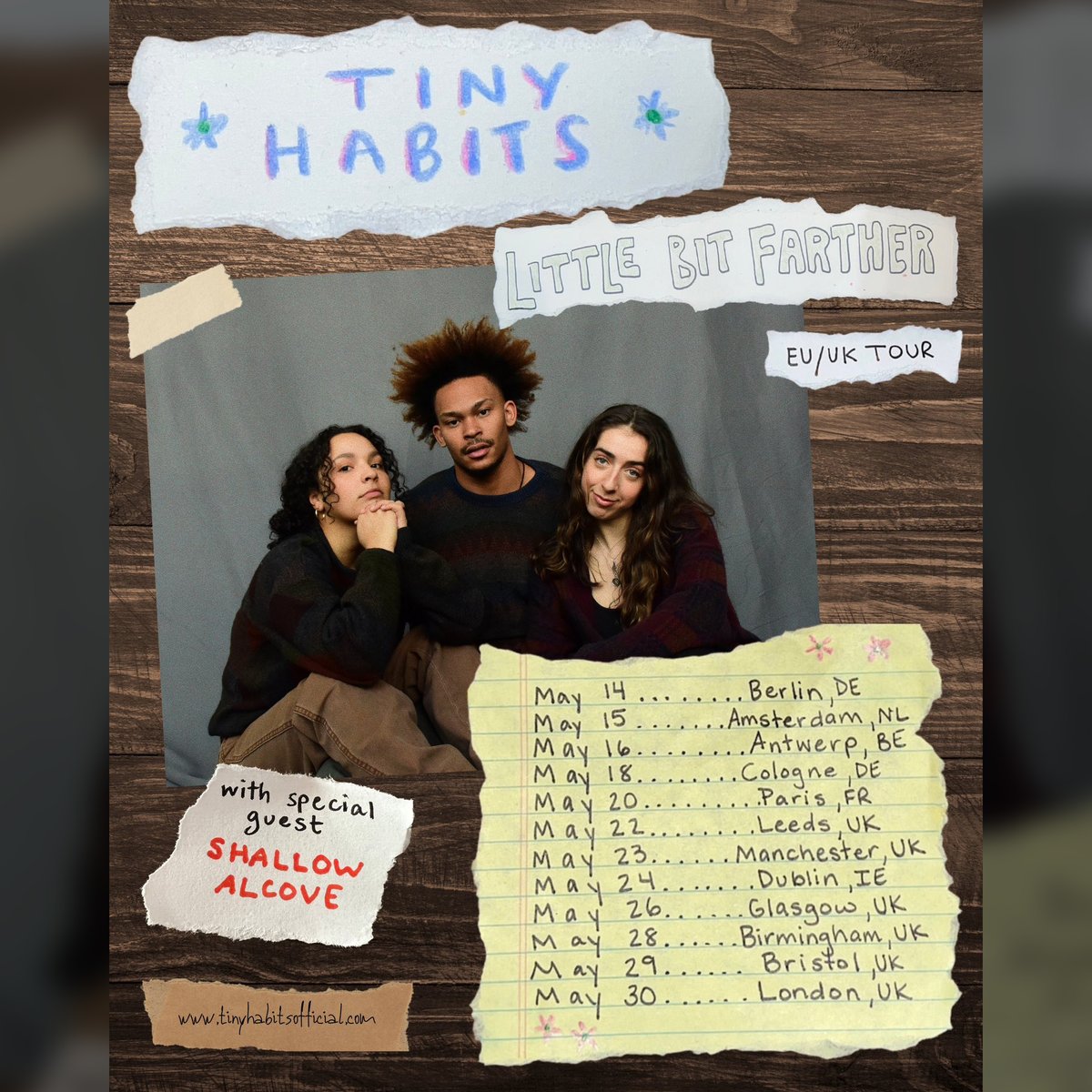 Having just supported Noah Kahan on his UK/EU Tour, folk-pop trio @tinyhabs will be heading to the UK later this month for their very first headline tour!

As part of a wider European run, the band will play 7 dates across the UK and Ireland, with support from @ShallowAlcove:…