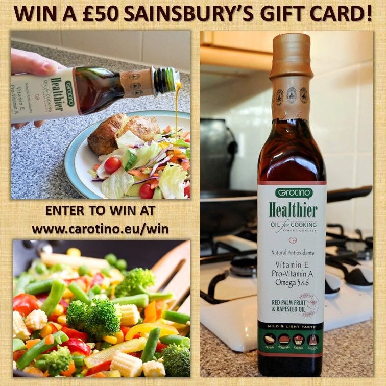 Have you entered our latest #competition for the chance to #win a £50 Sainsbury's gift card with vitamin-rich Carotino Healthier Cooking Oil? Enter now to make sure you're #inittowinit carotino.eu/win #giveawayalert #Giveaway #competitiontime #prizedraw #prize