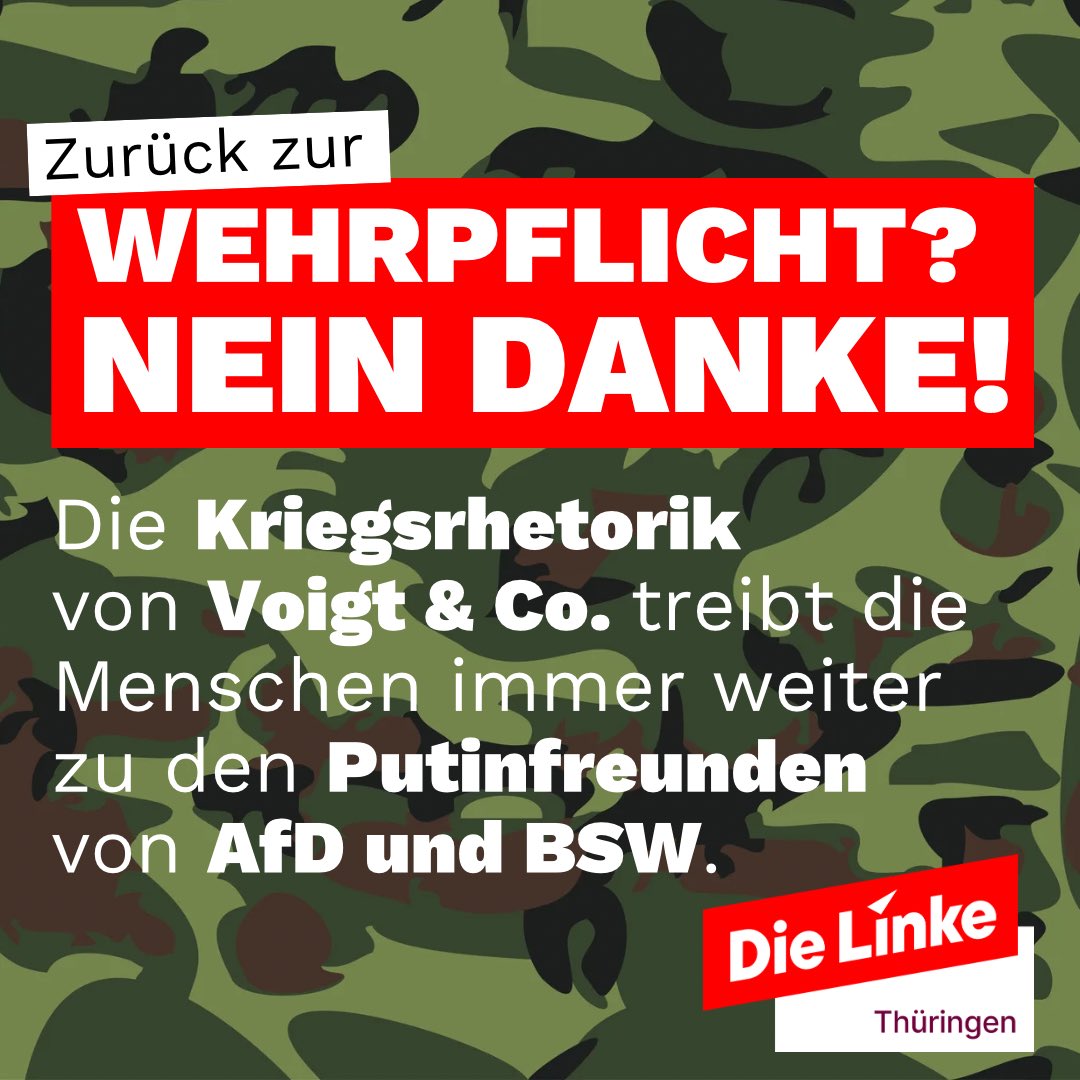 Das Land krisenfest, statt kriegstüchtig machen, muss das Gebot der Stunde sein! 👉die-linke-thueringen.de/start/aktuell/… <a href="/GrosseRoethig/">Ulrike Grosse-Röthig</a> <a href="/ChristianSchaft/">Christian Schaft</a> <a href="/bodoramelow/">Bodo Ramelow</a> 

#freudeammachen #fürthüringen