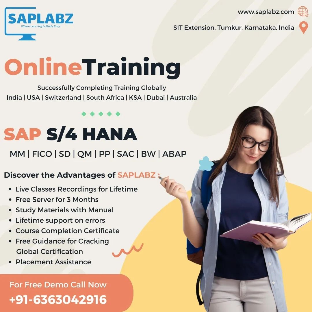Unlock the power of SAP from anywhere with our comprehensive online training program.

#SAP #S4HANA #OnlineLearning
#EmpowerYourself #S4HANATraining #SAPLabz #OnlineTraining #globalsuccess #saplabz #tally #sap #trainer #certified #tumkur #tallyerp9