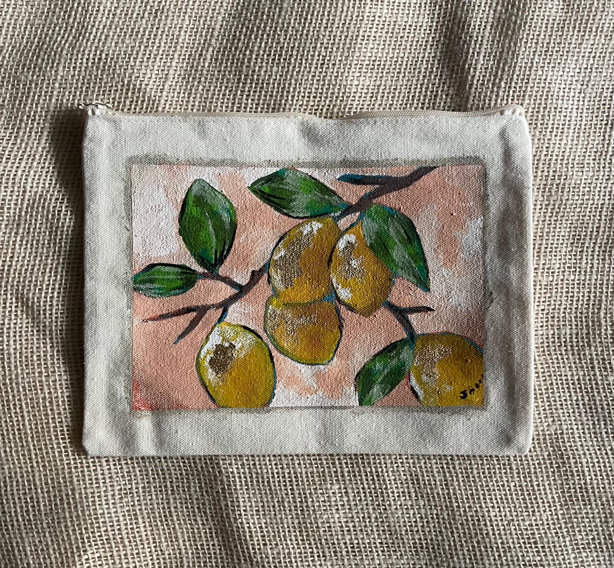 More lemons on pouches! lol , they will be added to my shop soon. Link to shop in Bio #art #artist #arts #artistsoninstagram #artgallery #craft #painting #paintings #painter #artoftheday #lemon #foodart #impressionism #pouch #pouches #canvas #canvaspainting #canvasart