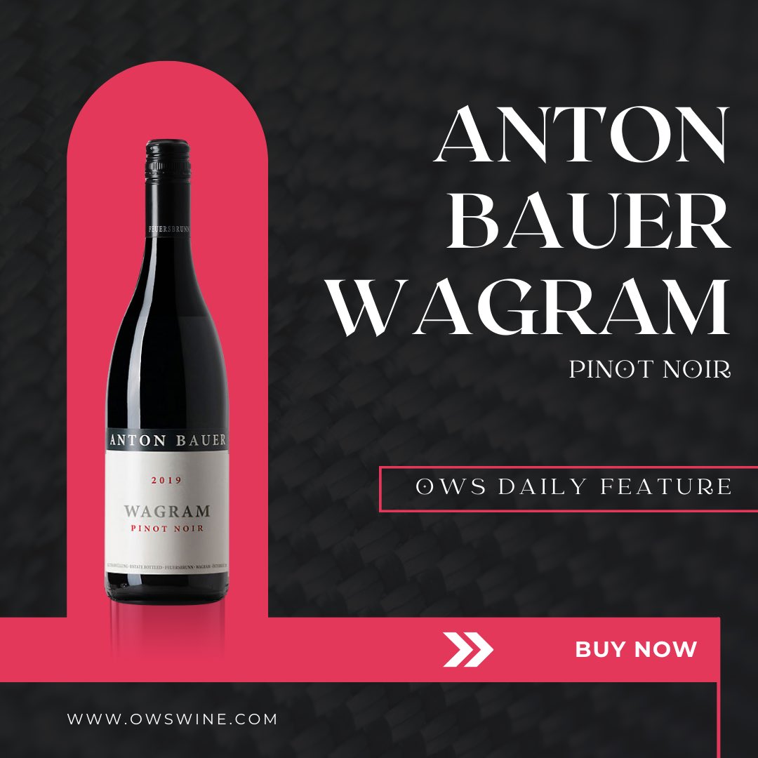 Anton Bauer is always pursuing excellence in his wines!  The @weingut_antonbauer Wagram Pinot Noir is no exception! This Pinot drinks well over its price. Order a bottle or three for this weekend 

See full details on owswine.com