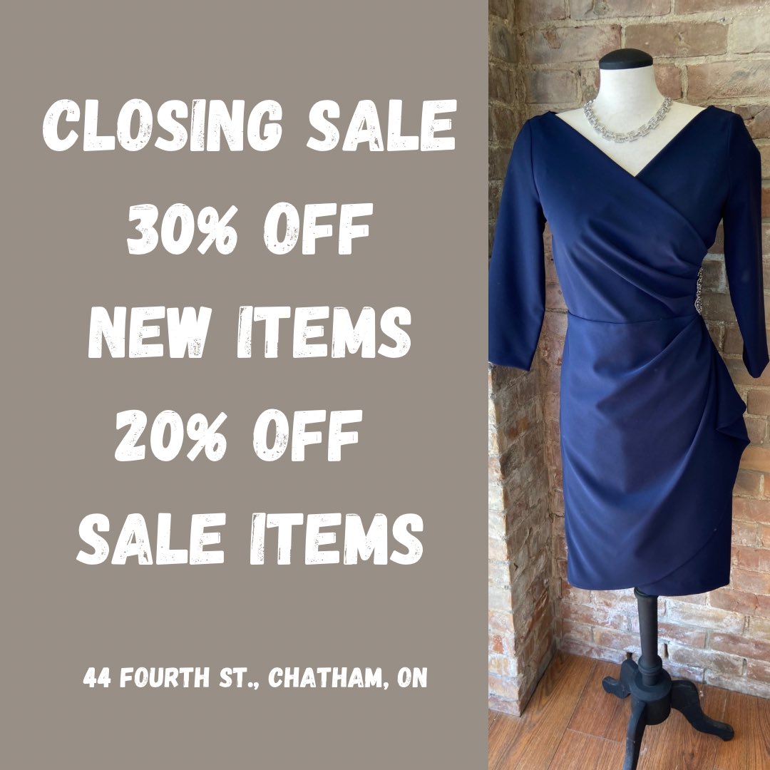 Happy Wednesday!☀️ Shop now for the best sizes! Note* All sales are final May 31 is the last day to redeem Gift Cards and Credit notes . . #shopck #ckont #shoplocal #closing #closingsale #storeclosing #chatham #windsor #london #sarnia #toronto