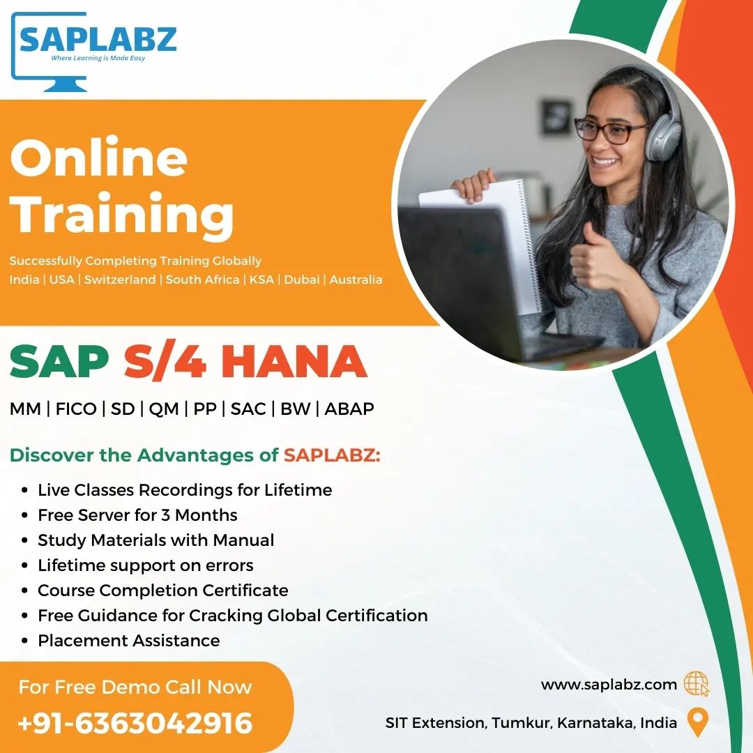 Master SAP from your couch! Learn step-by-step with our user-friendly online training.

#SAP #S4HANA #OnlineLearning
#EmpowerYourself #S4HANATraining #SAPLabz #OnlineTraining #globalsuccess #saplabz #tally #sap #trainer #certified #tumkur #tallyerp9