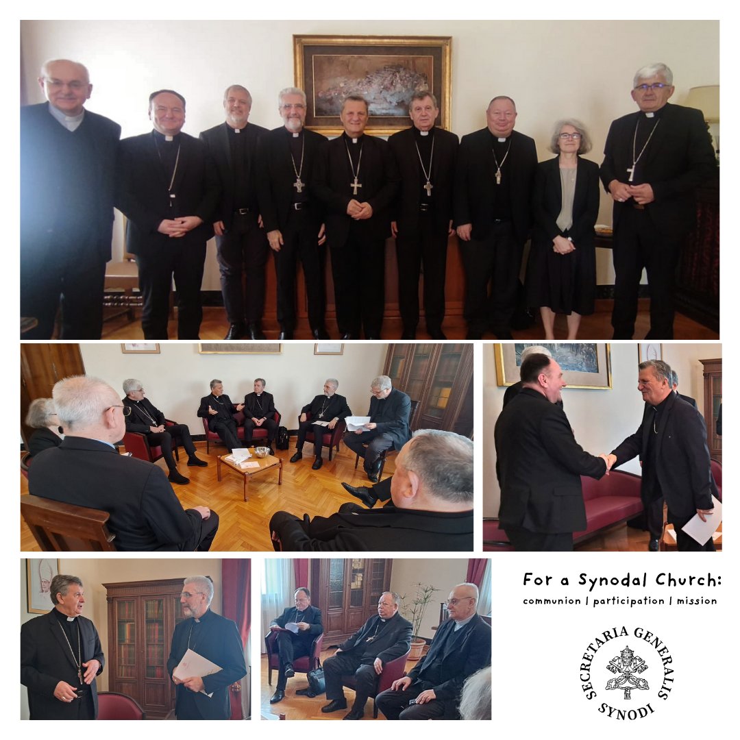 This morning, @GrechMario, @LMarinOSA, @SrNatB & @giacocosta of @Synod_va met the bishops of #Bosnia & #Herzegovina on the occasion of their #AdLimina visit. @vrhbosanska #synod #synodality