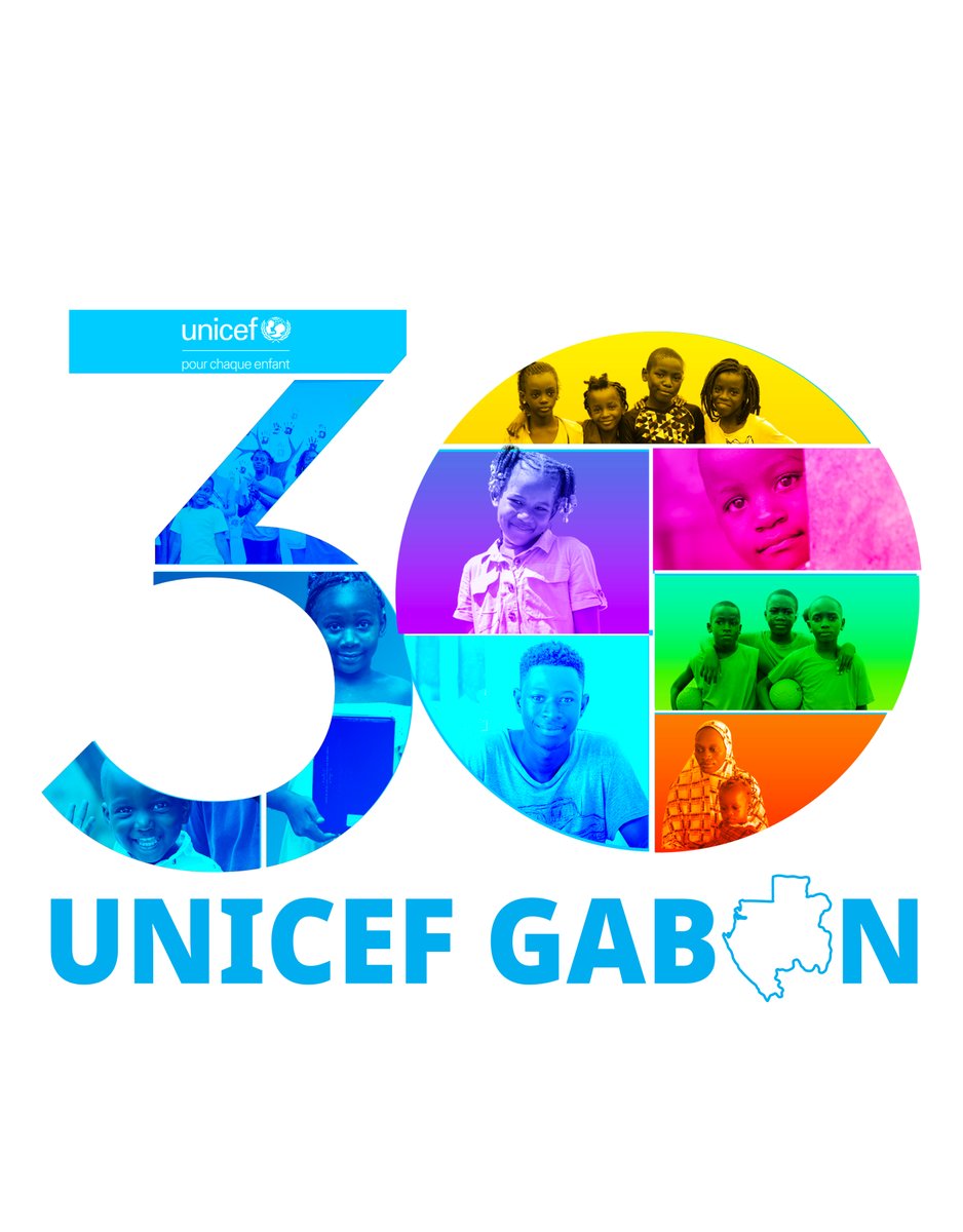 Cela fait 30 ans que l’#UNICEF est installé au Gabon. Nous sommes présents avec nos staffs, sur les terrains, pour aider les enfants à vivre, à s’épanouir et à réaliser leur potentiel, de la petite enfance à l’adolescence. Nous n’abandonnons pas. #PourChaqueEnfant #UNICEGabon30