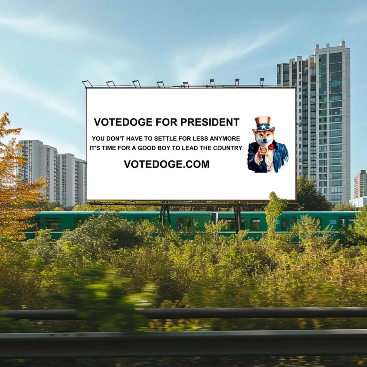 👀 Watch out LA and Miami! VoteDoge billboards are coming your way, and they’re here to stay—every day until November! 🐾 #VoteDoge #CitySights